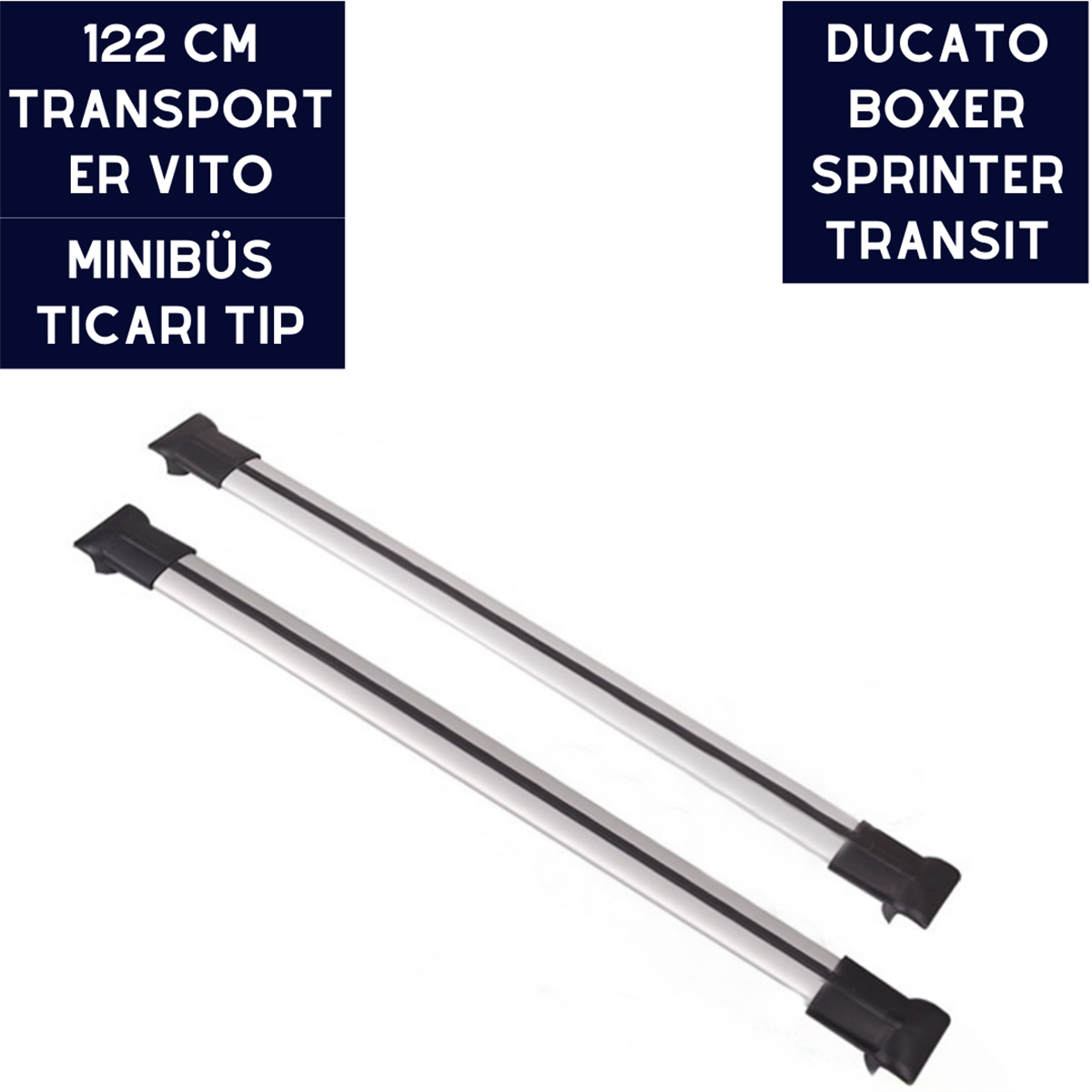 BAGAJ ARA ATKI KROM (MİNİBÜS TİCARİ TİP) TRANSPORTER VİTO DUCATO BOXER SPRİNTER VOLT TRANSİT 122 CM KOD:AK8802