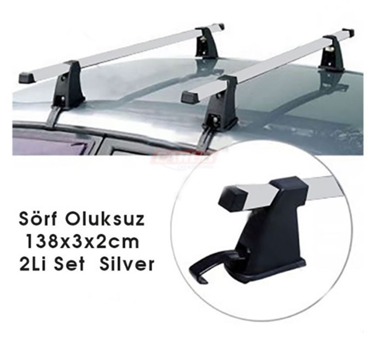 Bagaj Sörf Ayağı 138cm Oluksuz 2liİ Set Takım Siyah Kod:0761037