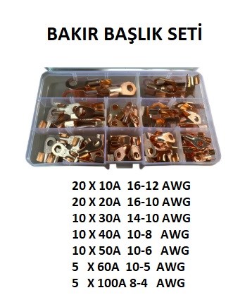 BAKIR BAŞLIK SET KABLO UCU BX14162