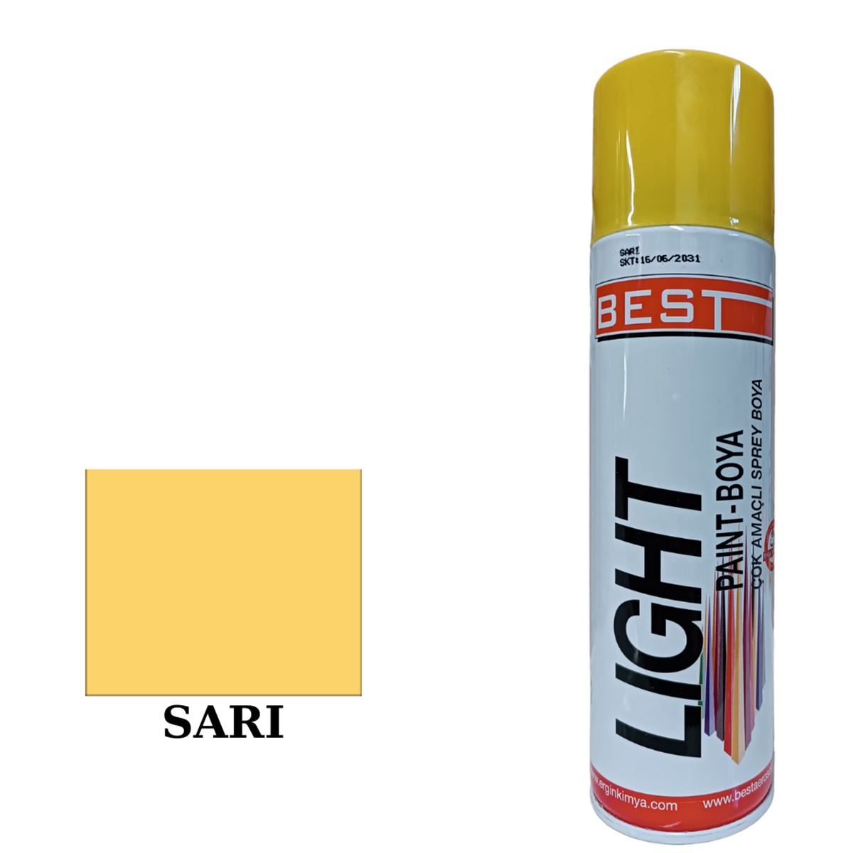 Best Sprey Boya 250 ml Sarı Kod:SB250