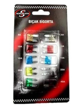 BIÇAK SİGORTA MİNİ JAPON 10LU SET KOD:252532