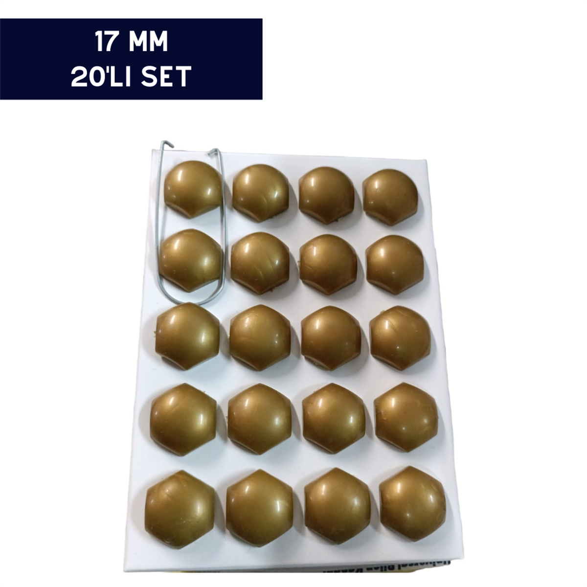 BİJON KAPAĞI RENKLİ KAHVE 17MM 20'Lİ SET KOD:007016