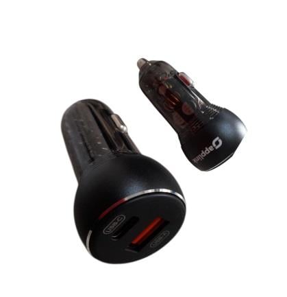 ÇAKMAK UCU SARJ SOKETİ ŞEFFAF USB - TYPE C 60W SİYAH KOD:063051