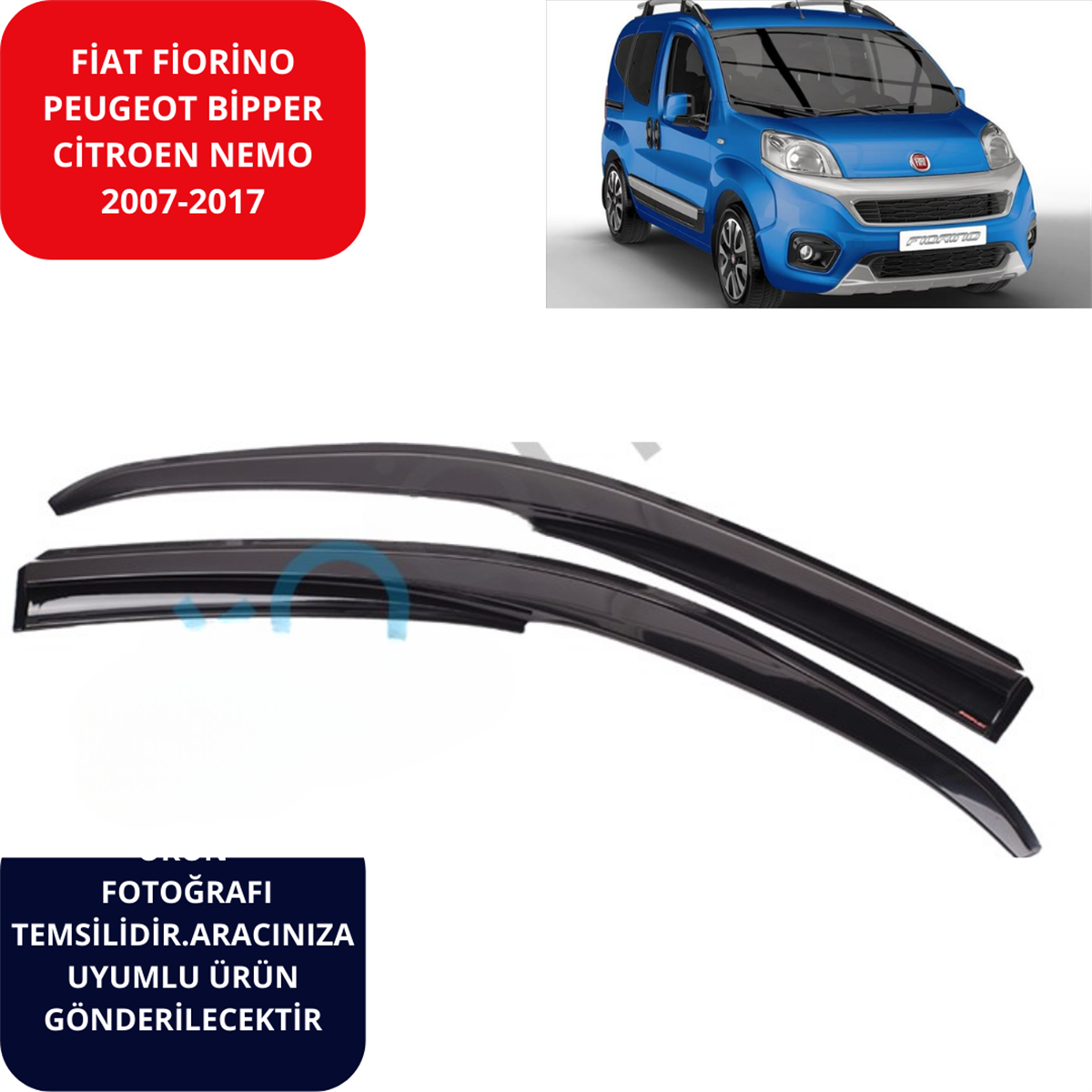 CAM RÜZGARLIK 2'Lİ FİORİNO BİPPER NEMO KOD:SP-S-12