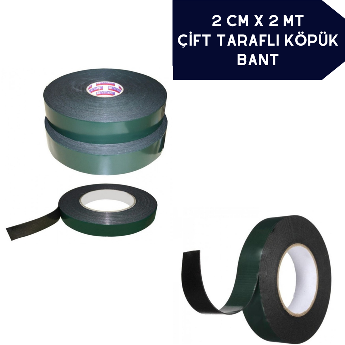 Çift Taraflı Bant Köpük 2cmx2mt Kod:6551205