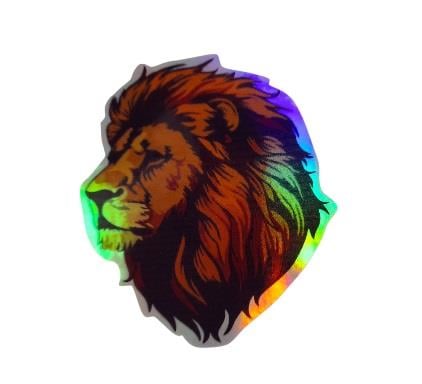 ÇIKARTMA ASLAN KAFASI HOLOGRAM 13X13CM KOD:1241