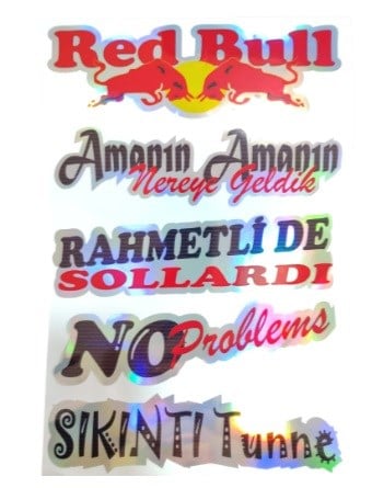 ÇIKARTMA GRUP TEKLİ AMANIN AMANIN  20X30CM HOLOGRAM KOD:1240