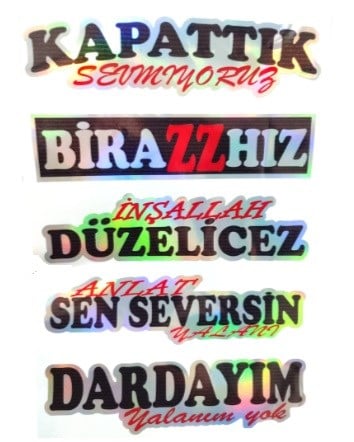 ÇIKARTMA GRUP TEKLİ BİRAZZ HIZ 20X30CM HOLOGRAM KOD:1240
