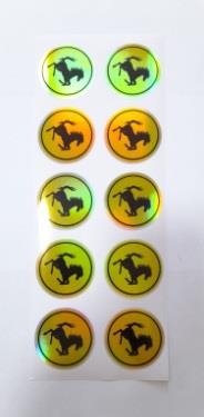ÇIKARTMA HOLOGRAM MOTOR SET 10 LU GRUP YUVARLAK FERRARİ  KOD:1259