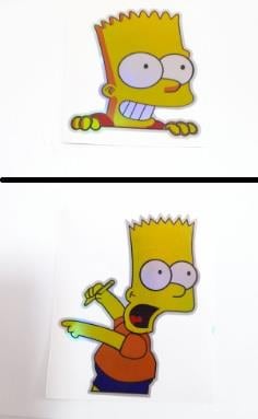 ÇIKARTMA HOLOGRAM  SİMPSON 13X13CM KOD:1241
