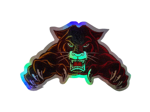 ÇIKARTMA PENÇELİ KAPLAN HOLOGRAM 13X13CM KOD:1241