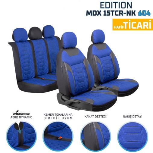 DÖŞEME KILIFI HAFİF TİCARİ EDİTİON NAKIŞLI KETEN MAVİ KOD:MDX-TCR15