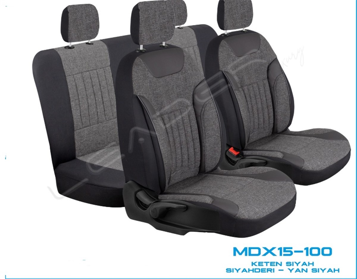 DÖŞEME KILIFI KETEN EDİTİON FERMUARLI SİYAH MDX15-100