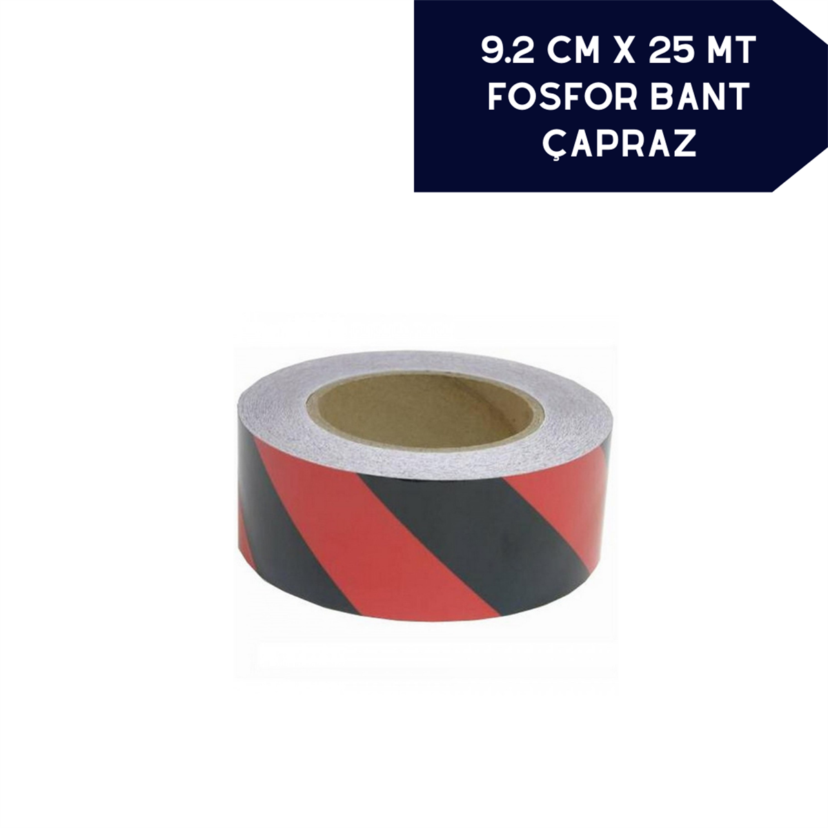 Fosfor Bant Çapraz 9.2cmx25m Kırmızı Siyah Kod:2406108
