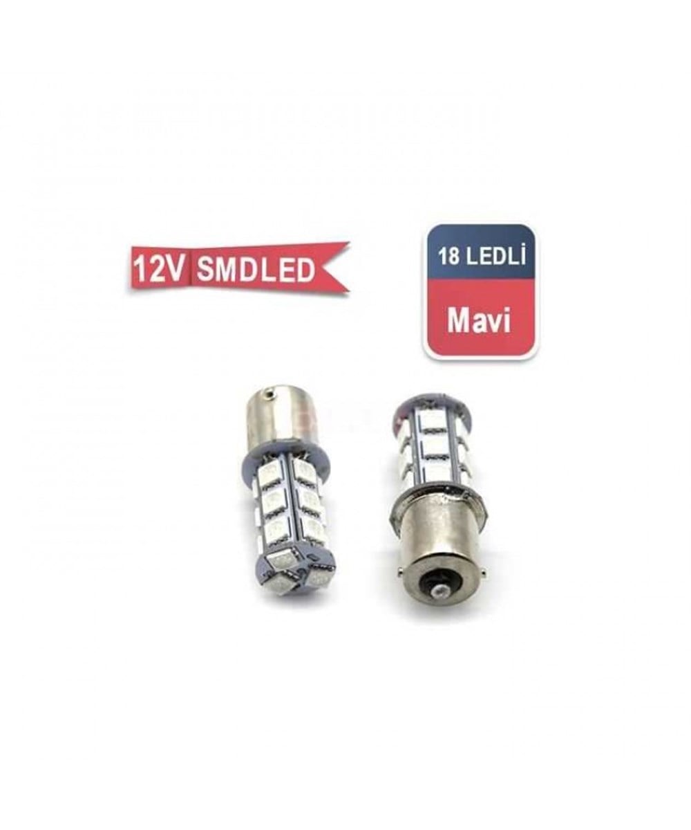Fren Çakar 93 Ampül Mavi 12v 18 Ledli Takım Kod:0404114