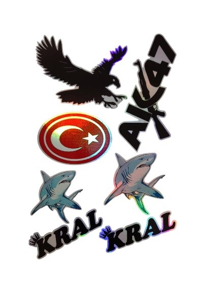 GRUP HOLOGRAM MOMO 6Lİ KARTAL KÖPEK BALIĞI GRUP KOD:1221