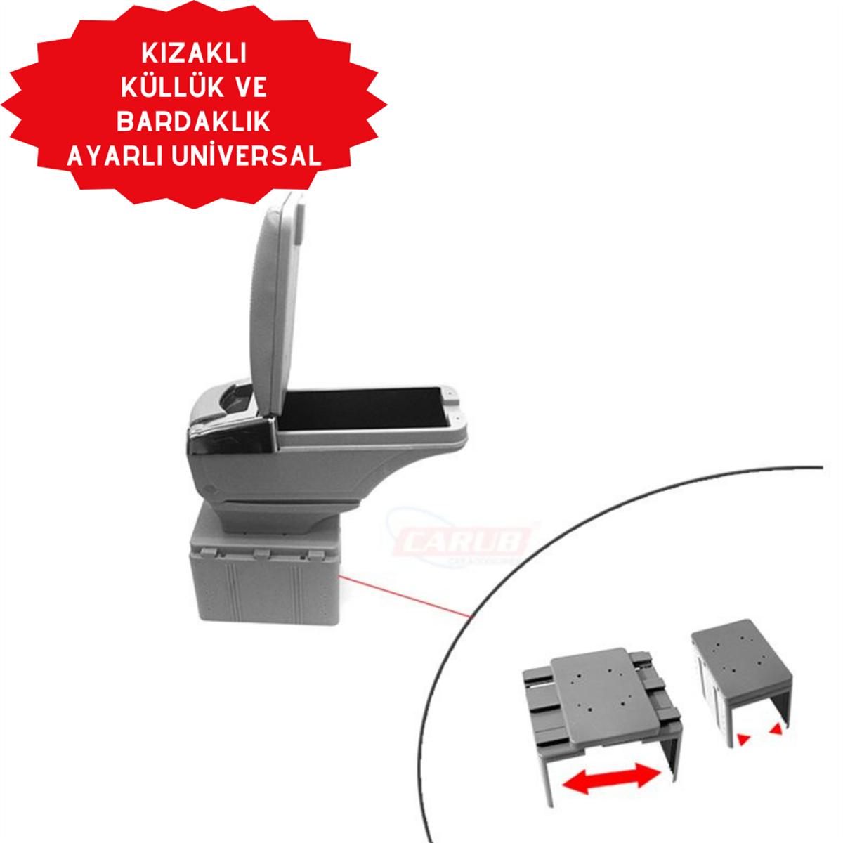 KOLÇAK KIZAKLI GRİ AYARLI KÜLLÜK VE BARDAKLIK BÖLMELİ KOD:4705707