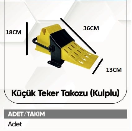 KÜÇÜK TEKER TAKOZU SARI KULPLU (ADET) KOD:0063-2