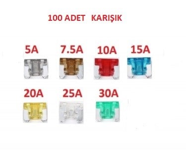 MİNİ AYAKSIZ KUTU SİGORTA KARIŞIK AMPER KOD:BX23010