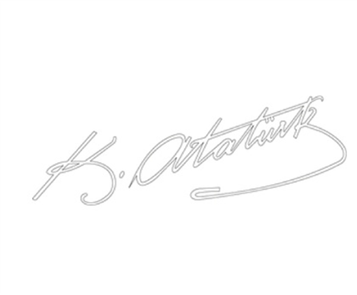 Mustafa Kemal Atatürk İmzası Siyah 25cmx5cm 800701020