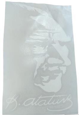 MUSTAFA KEMAL ATATÜRK RESİM VE İMZASI  25X15CM BEYAZ KOD:800701024