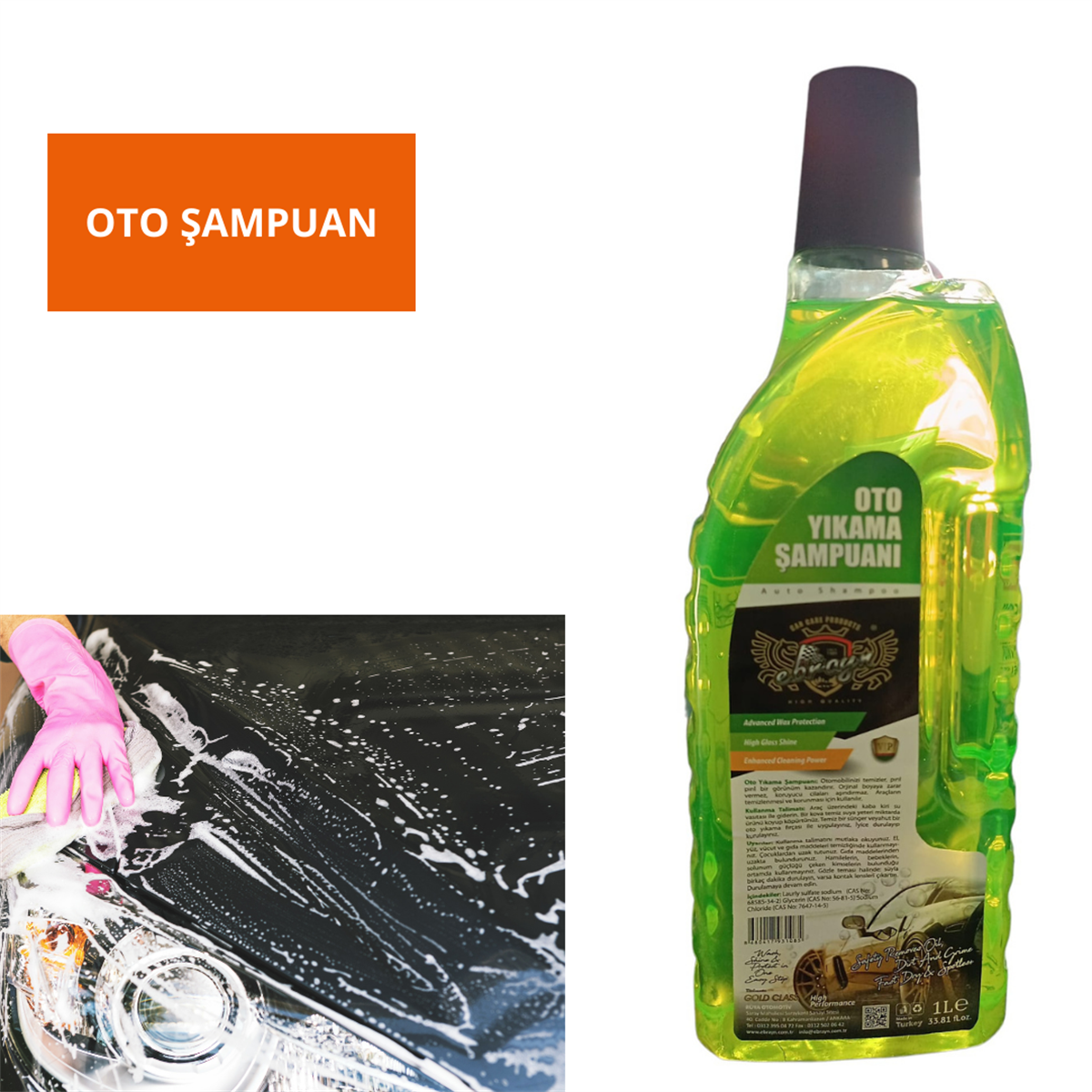 Oto Şampuan 1 Litre Kod:EBR085