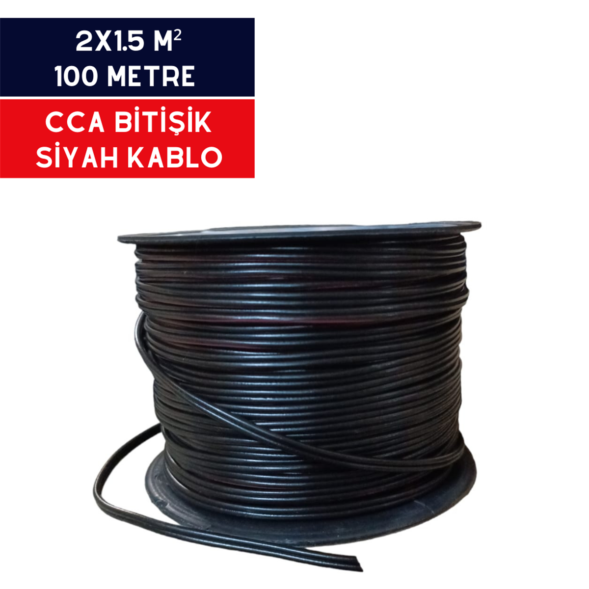 OTO TESİSAT HOPARLÖR KABLOSU CCA ORJİNAL ÇİFTLİ 2X1.5 100 METRE KOD:KS05
