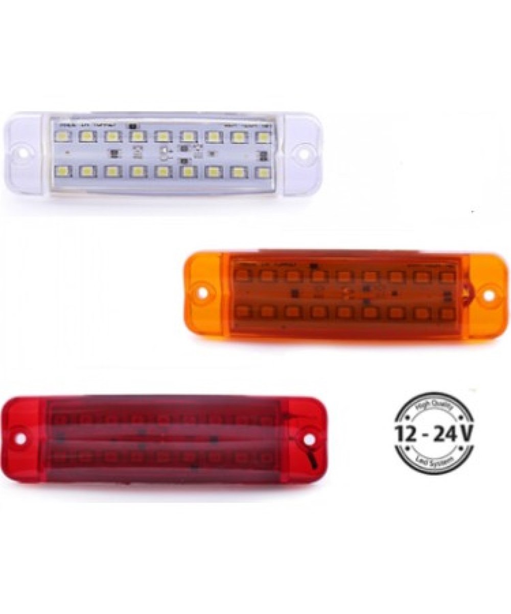 Parmak Lamba İkili 18 LedSsarı 12-24V th-1821