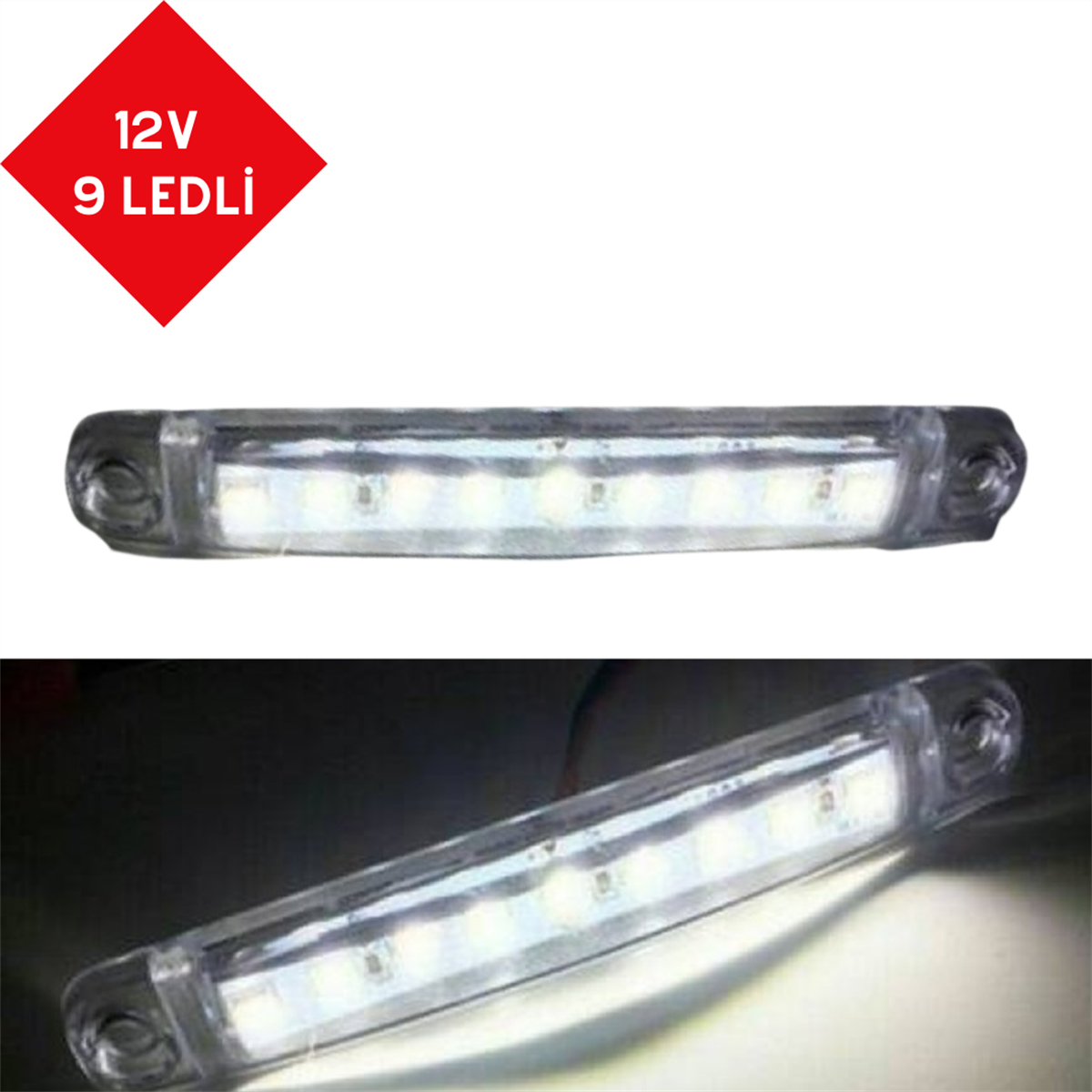 PARMAK LED 12V 9 LEDLİ BEYAZ KOD:TH-910