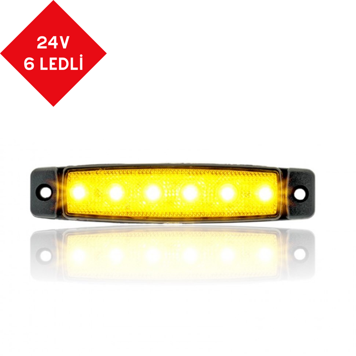 PARMAK LED 24V 6 LEDLİ SARI KOD:TH-611