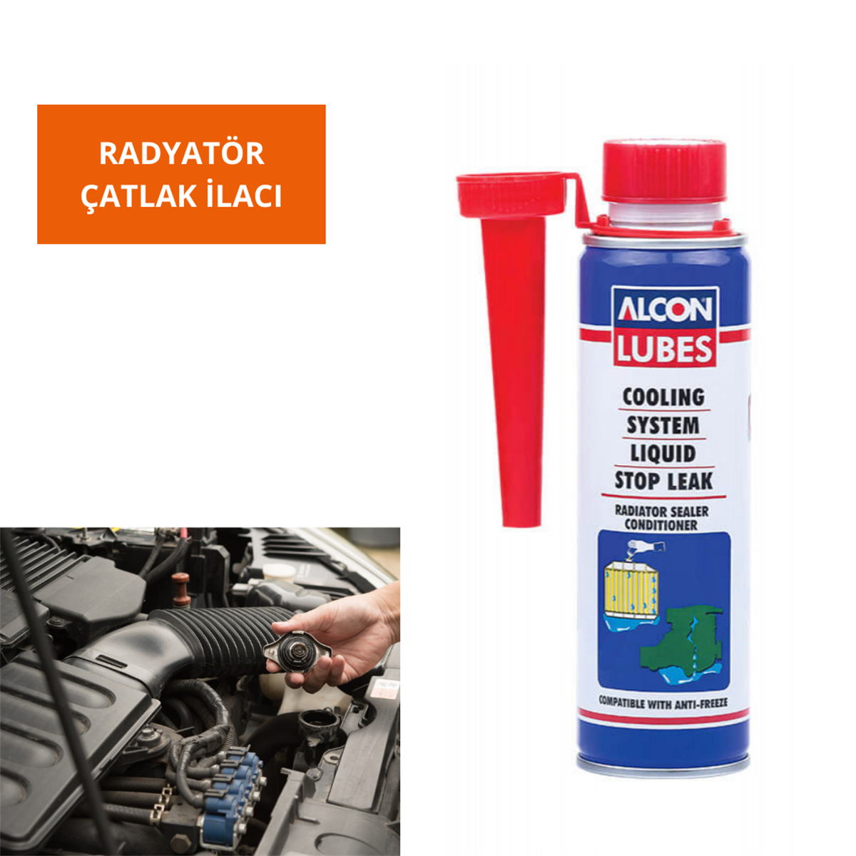 Radyatör Çatlak İlacı Sıvı Alkon 300ml Kod:M-9913