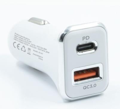 ŞARJ SOKETİ 38W USB-TYPE C BEYAZ KOD:55488