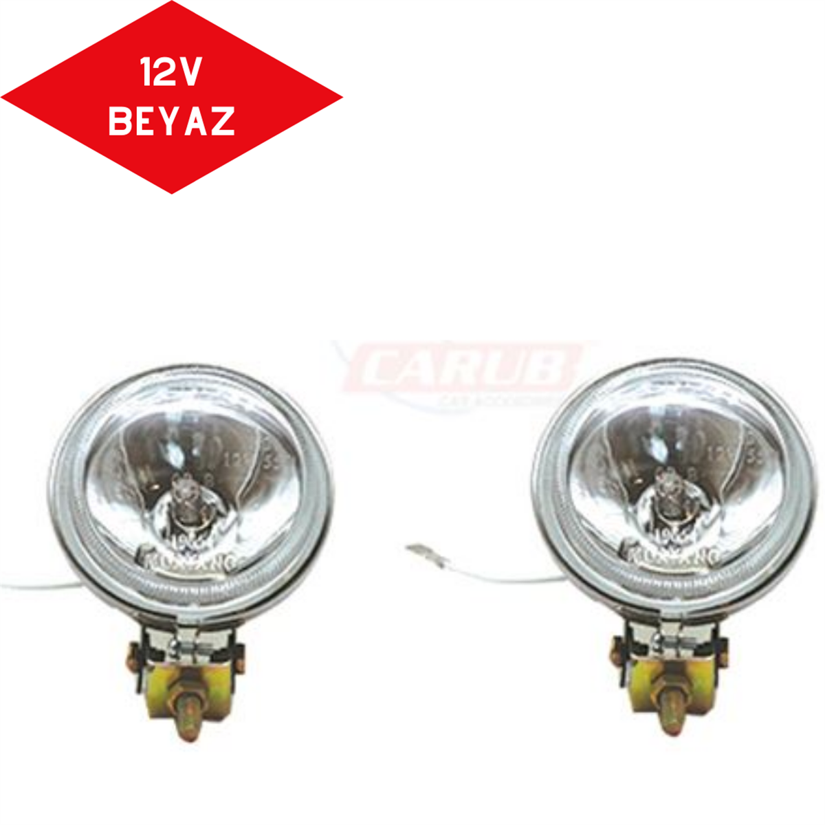 SİS LAMBASI OBEN YUVARLAK 9CM BEYAZ TAKIM 3016001