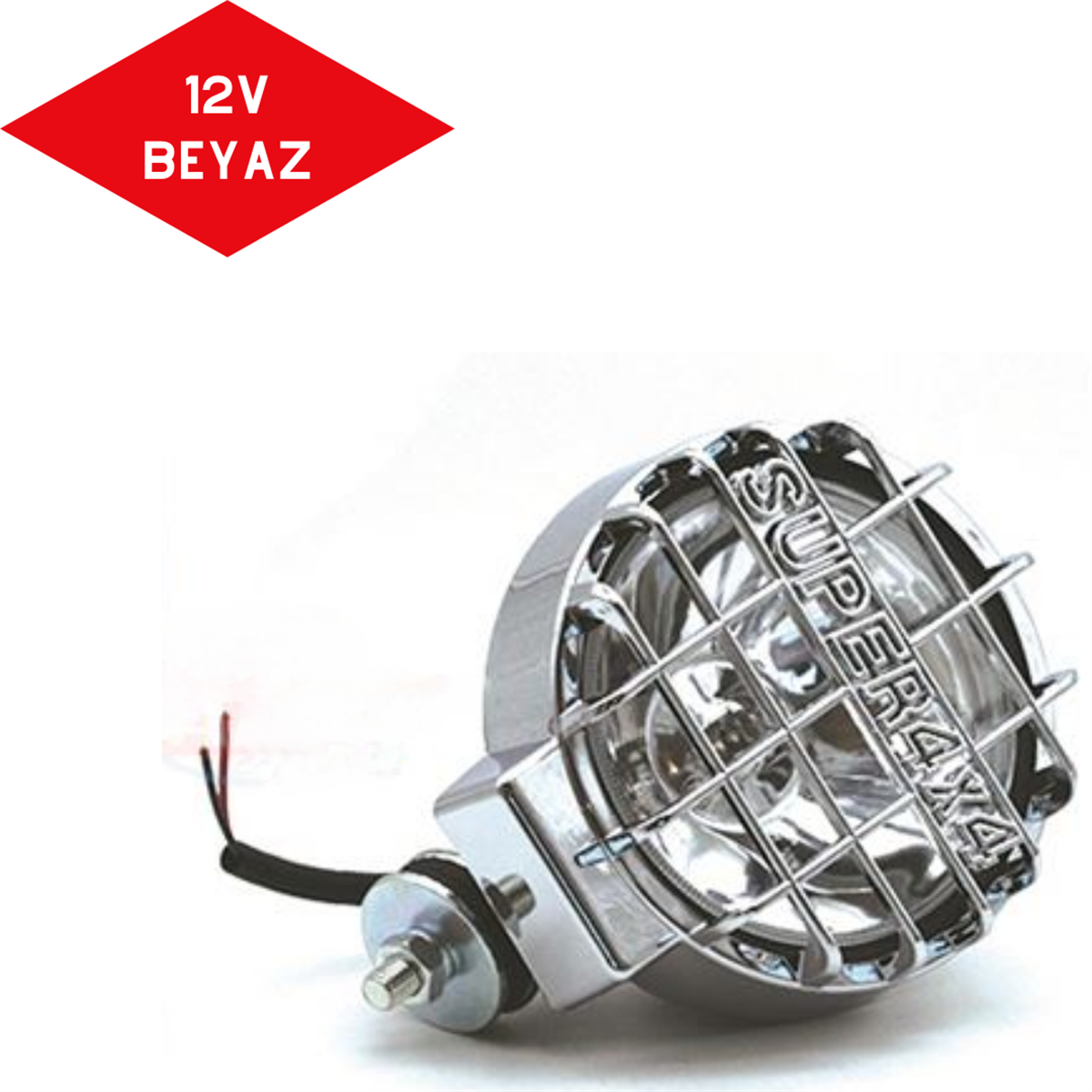 SİS LAMBASI-OFF ROAD BEYAZ YUVARLAK 4X4 NİKELAJ ADET KOD:3017201