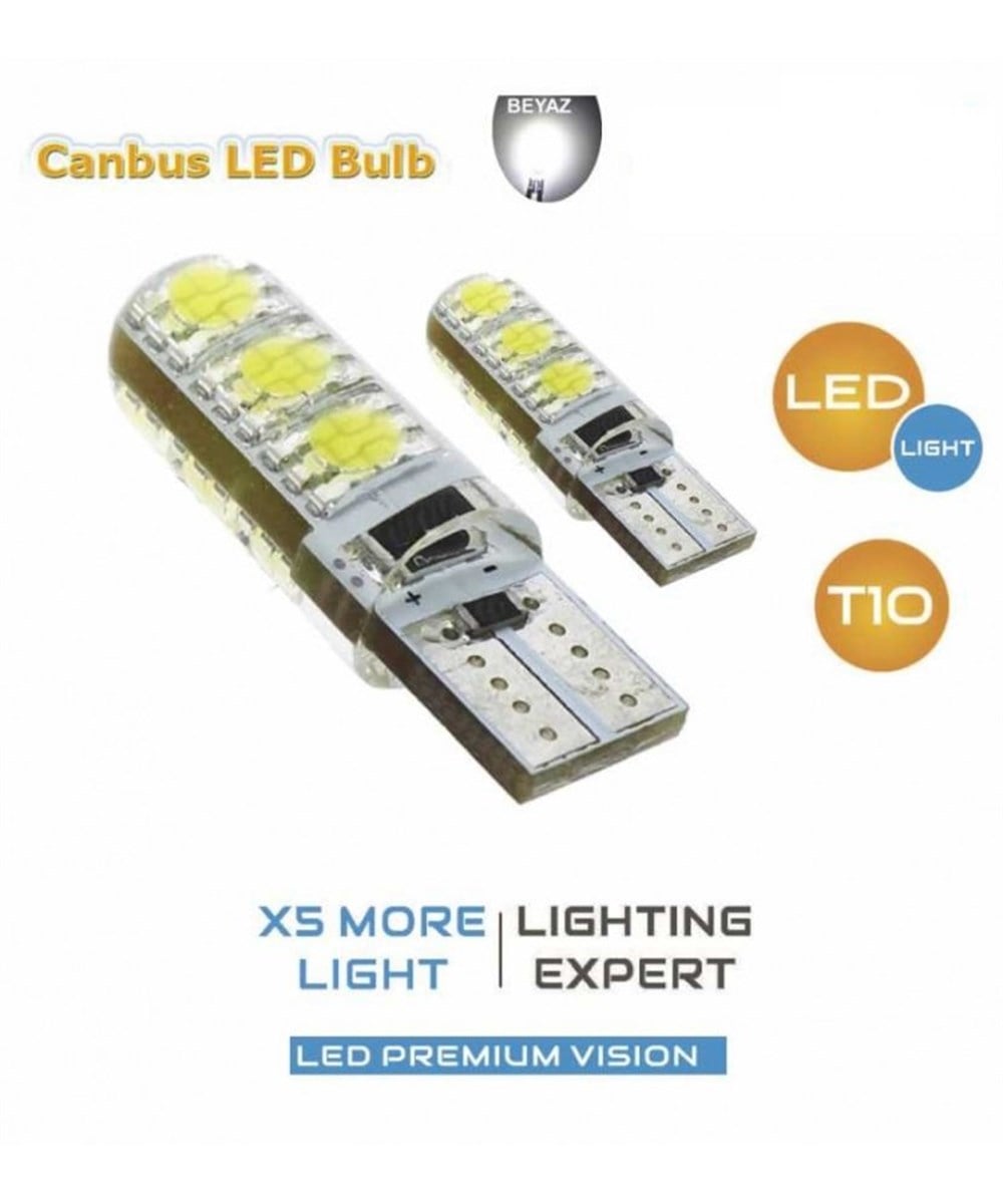 T10 Park Ledi Beyaz CANBUS 6 Ledli Silikon Teknolojisi 0405539