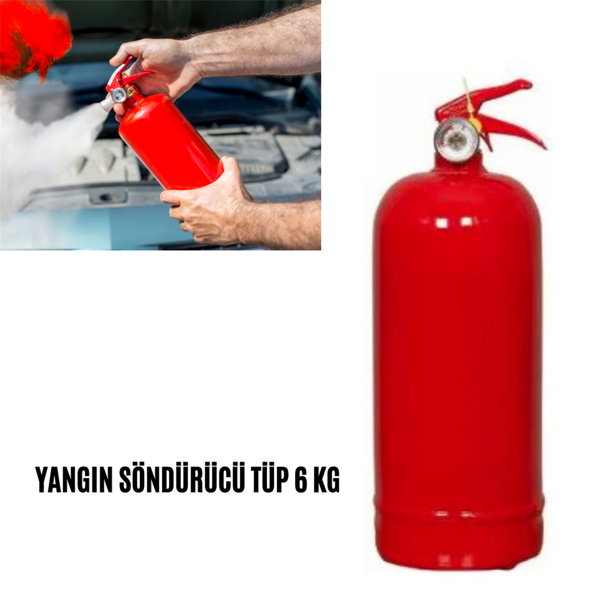 Yangın Tüpü Yangın Söndürücü 6 kg Kod:50013543