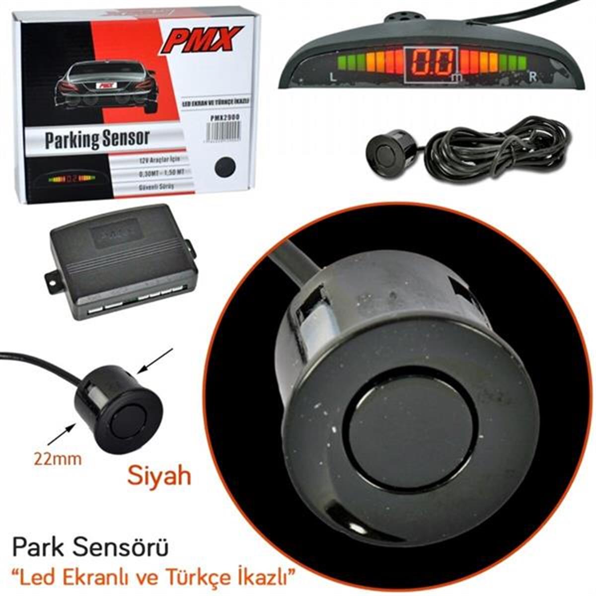Park Sensörü Led Ekranlı Türkçe Sesli Siyah Kod:Ith1178 - Liman Oto