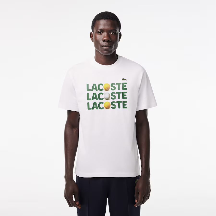 Lacoste Pamuklu Tenis Topu Desenli T-Shırt