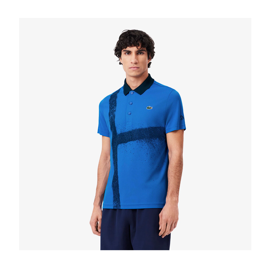 Lacoste SPORT X Novak Djokovic Erkek Regular Fit Baskılı Lacivert Polo