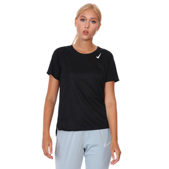 Nike Df Race Top Ss Bisiklet Yaka Normal Kalıp Düz Kadın Üstü