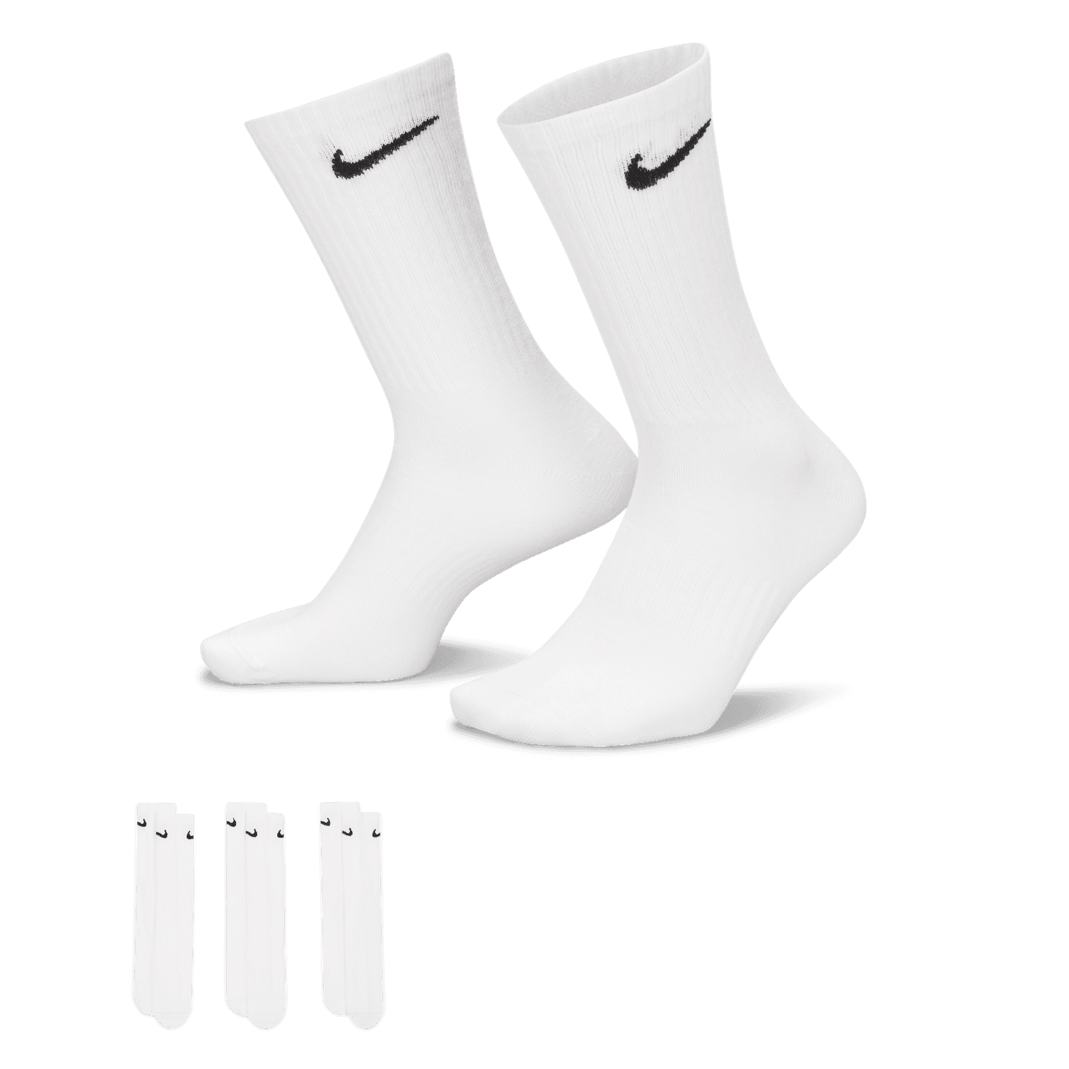 Nike Everyday Lightweight Crew Görünmez Antrenman Çorabı 3'lü Set