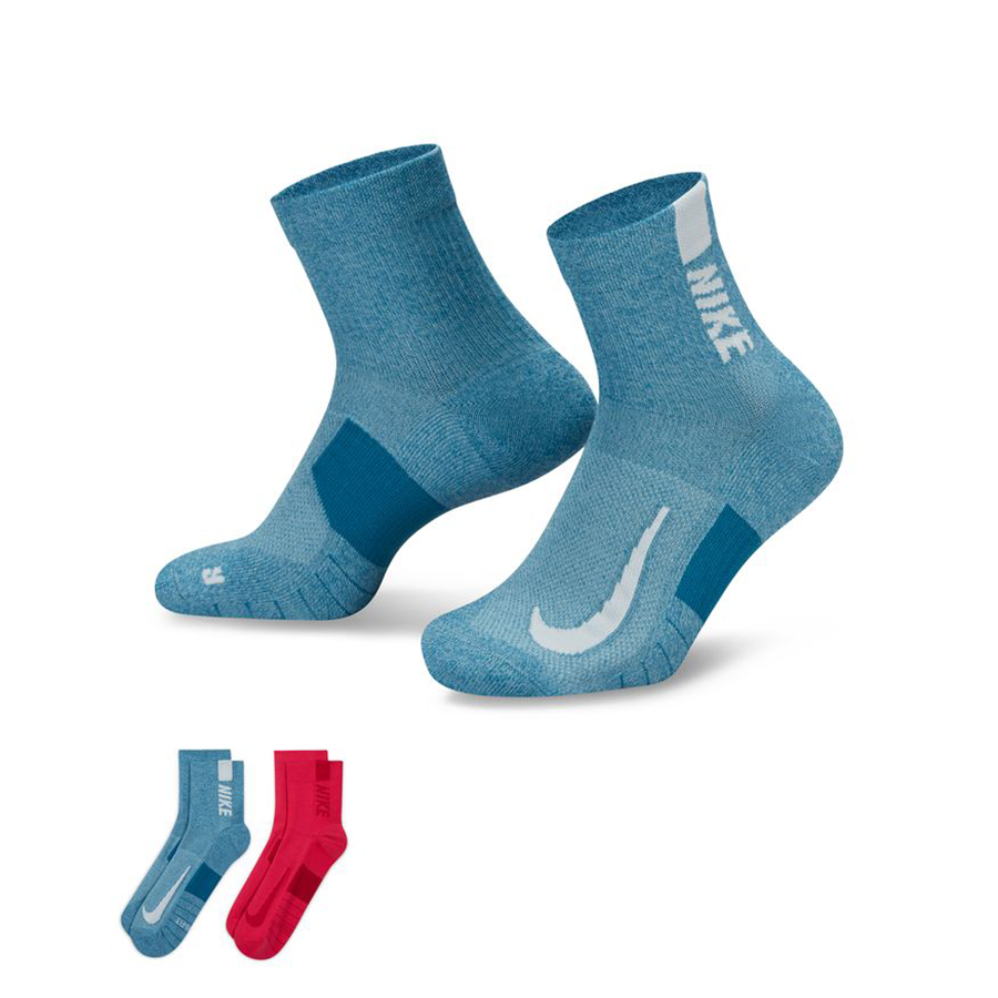 Nike Multiplier Running Ankle Socks (2 Pair)