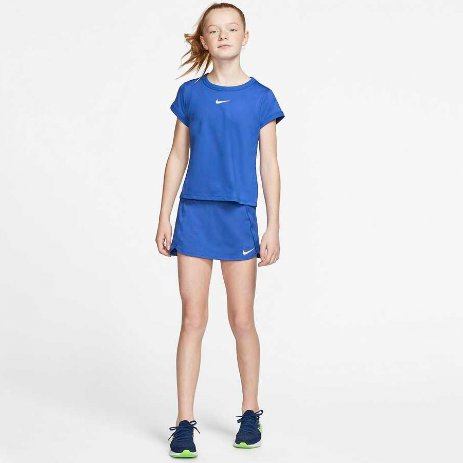 NikeCourt Dri-FIT Genç Kız Çocuk Tenis Tişörtü
