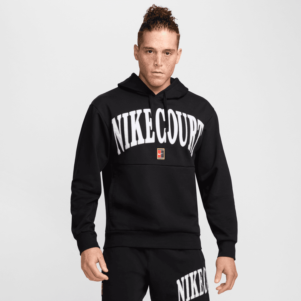 NikeCourt Heritage Dri-FIT Fleece Erkek Kapüşonlu Tenis Üstü