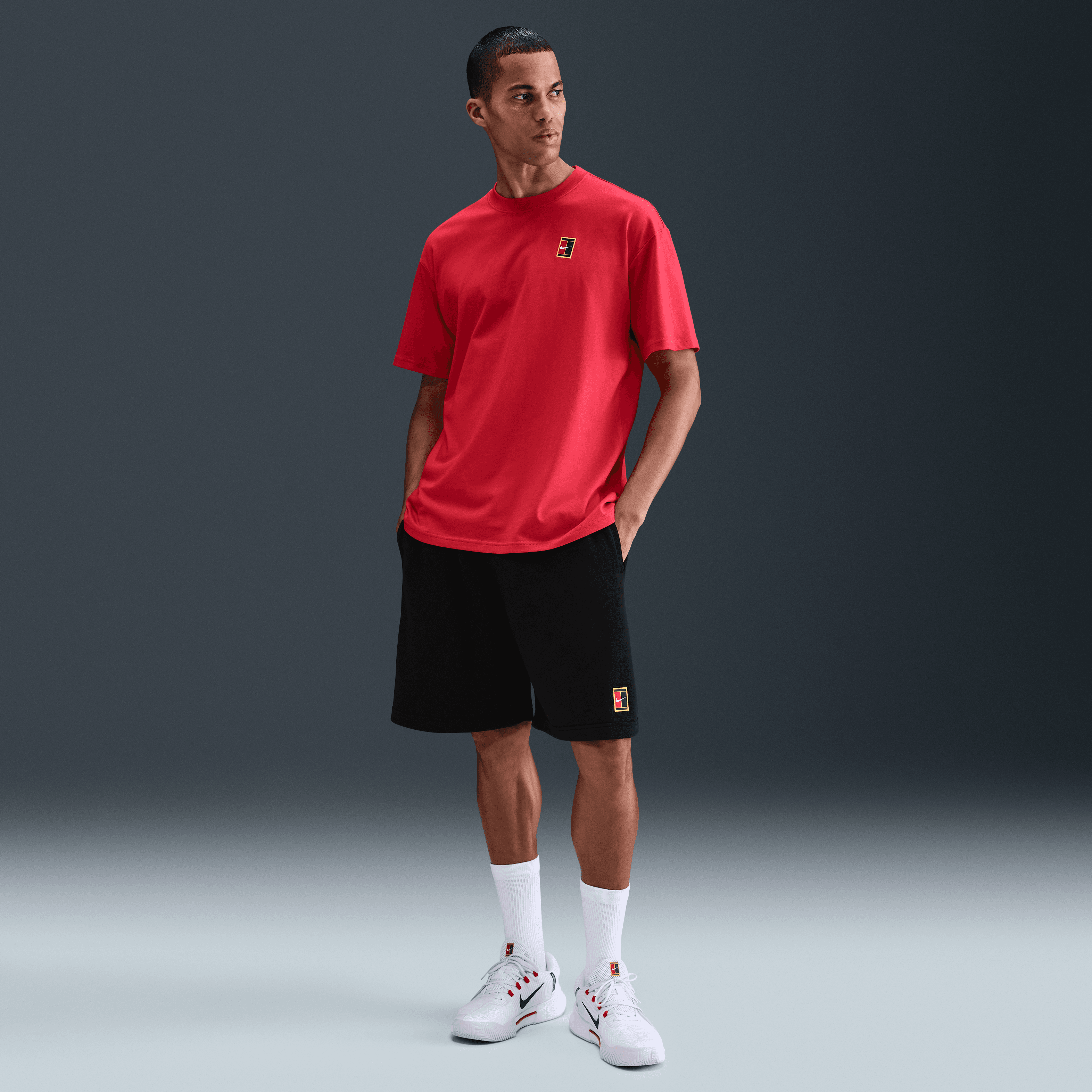 NikeCourt Heritage Dri-FIT Fleece Erkek Tenis Şortu