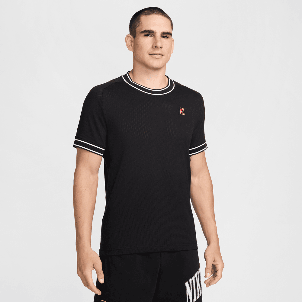 NikeCourt Heritage Kısa Kollu Erkek Tenis Üstü