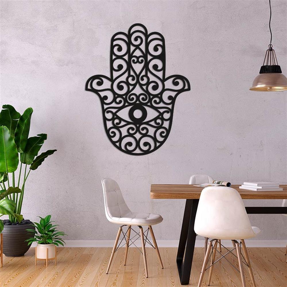 Ahşap HAMSA (Fatimanın eli) mandala