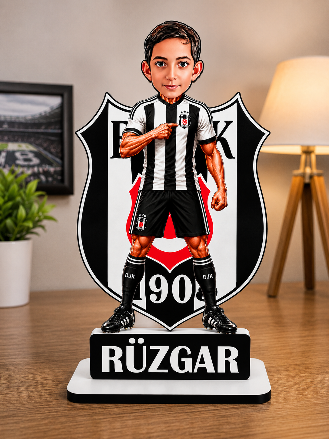 Fulbolcu Temalı Kişiye Özel Karikatür Stand 30cm