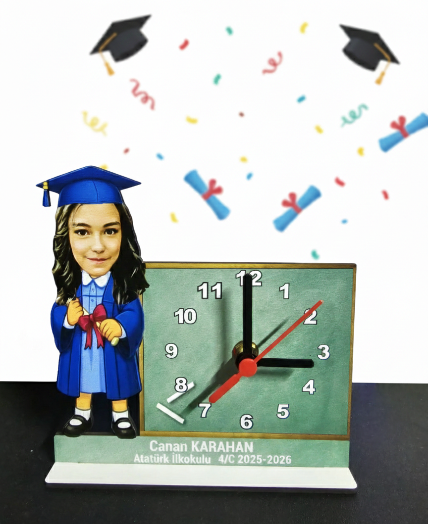 Karikatür Detaylı Saat Stand