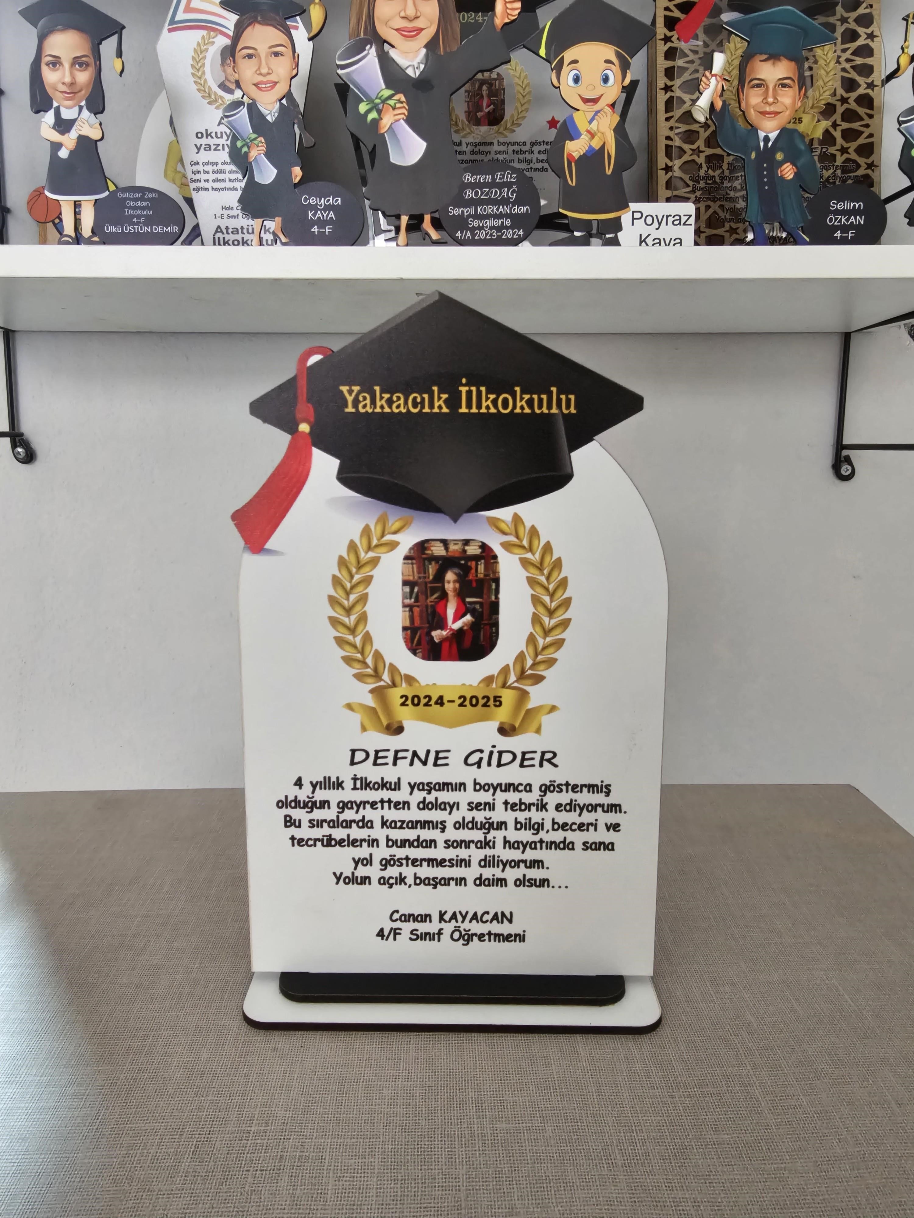 Kişiye Özel Fotoğraflı  Mezuniyet Plaketi.